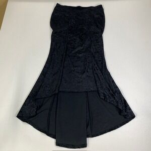 Vintage Morbid Threads Velvet Skirt High‎ Low Goth Emo Punk Grunge XL